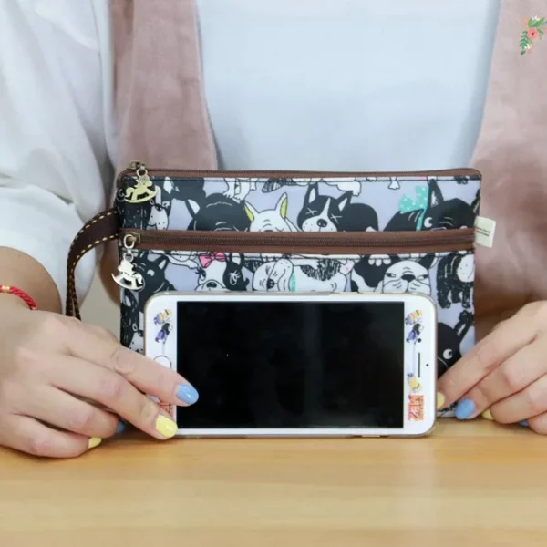 U201 格紋2拉化妝包 雨朵防水包 化妝包 雨朵防水包 包包 water-proof bag 11