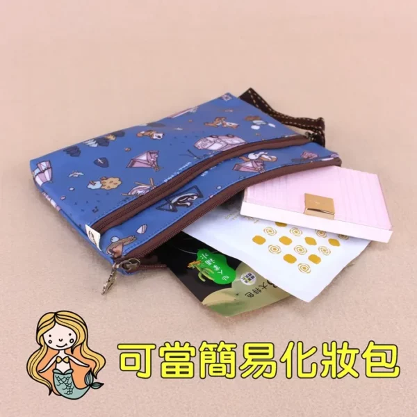 U201 格紋2拉化妝包 雨朵防水包 化妝包 雨朵防水包 包包 water-proof bag 7