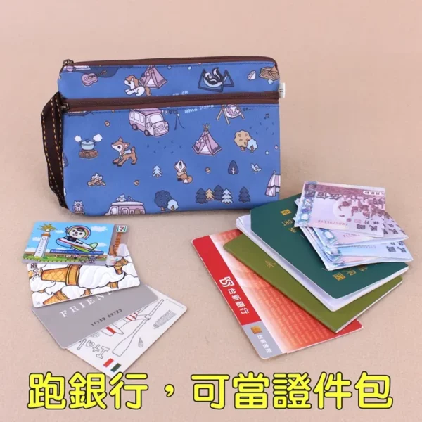 U201 格紋2拉化妝包 雨朵防水包 化妝包 雨朵防水包 包包 water-proof bag 10