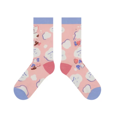 w0032 sweet dog可愛插圖畫風中筒襪.棉襪.襪子 - w0032-04