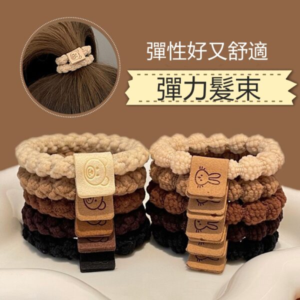 E109 高彈性髮束.髮圈 (5入裝)