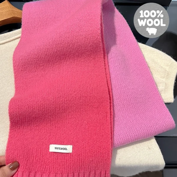 G0003 100%羊毛漸變針織圍巾.加厚保暖圍脖披肩圍巾| 雨朵防水包包專賣店