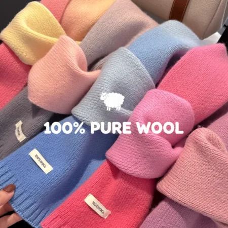 G0003 100%羊毛漸變針織圍巾.加厚保暖圍脖披肩圍巾