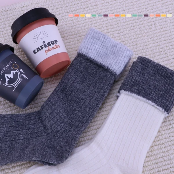 w0073 刺繡加厚秋冬羊毛襪.長襪 - 圖片 14