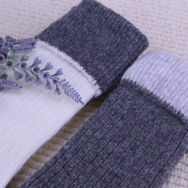 w0073 刺繡加厚秋冬羊毛襪.長襪 - 圖片 17