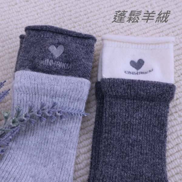 w0073 刺繡加厚秋冬羊毛襪.長襪 - 圖片 19
