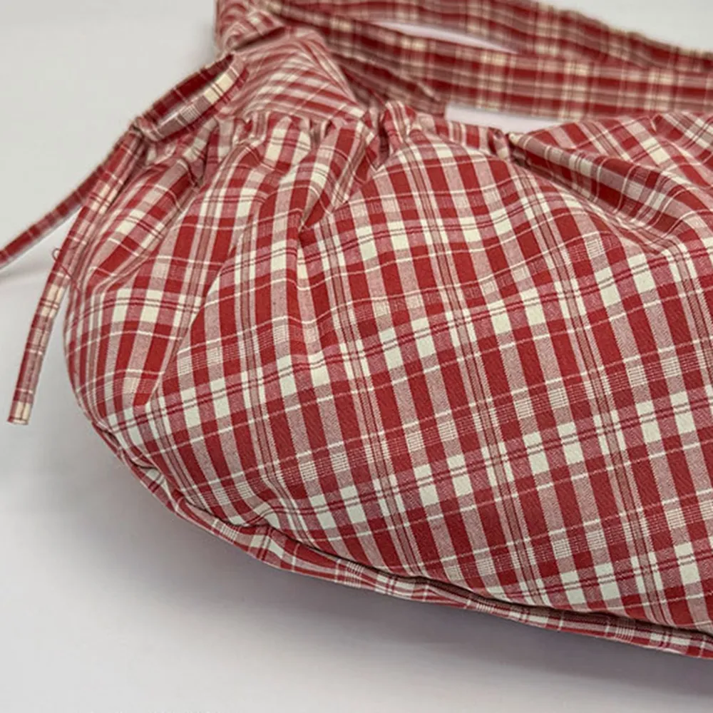 35001 韓版百搭格子餃子包.通勤輕便抽繩斜背包 | 雨朵防水包包專賣店 35001 韓版百搭格子餃子包.通勤輕便抽繩斜背包 | 雨朵防水包包專賣店