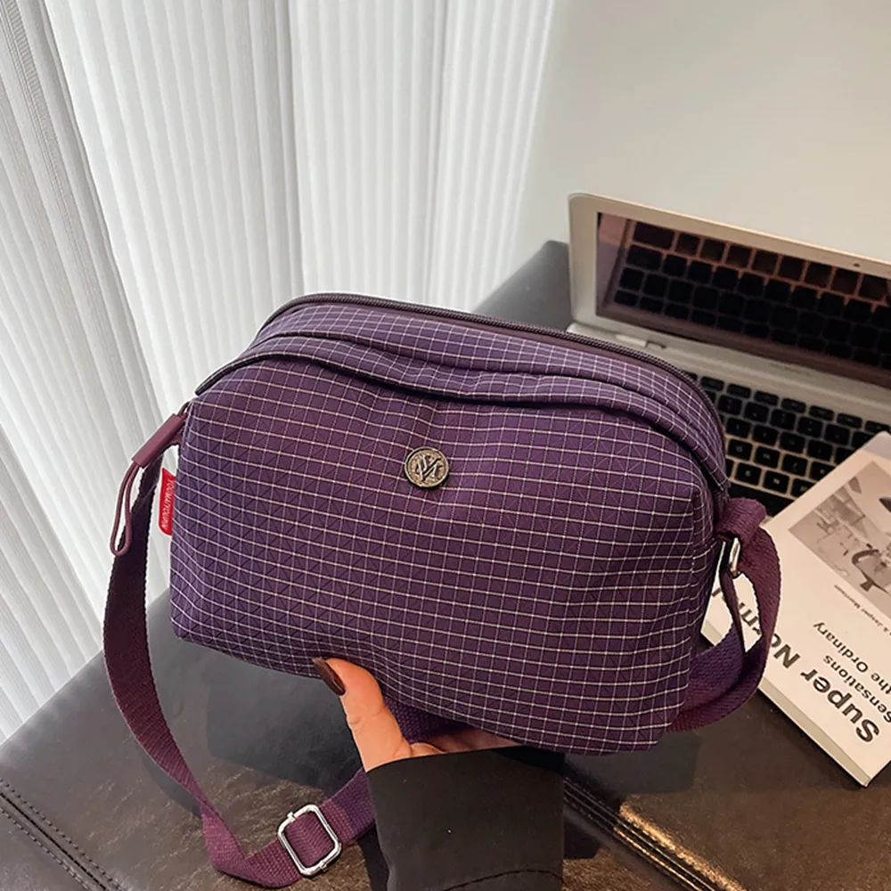 35002 格子尼龍布小包包.百搭男女輕便單間斜背包 | 雨朵防水包包專賣店 35002 格子尼龍布小包包.百搭男女輕便單間斜背包 | 雨朵防水包包專賣店