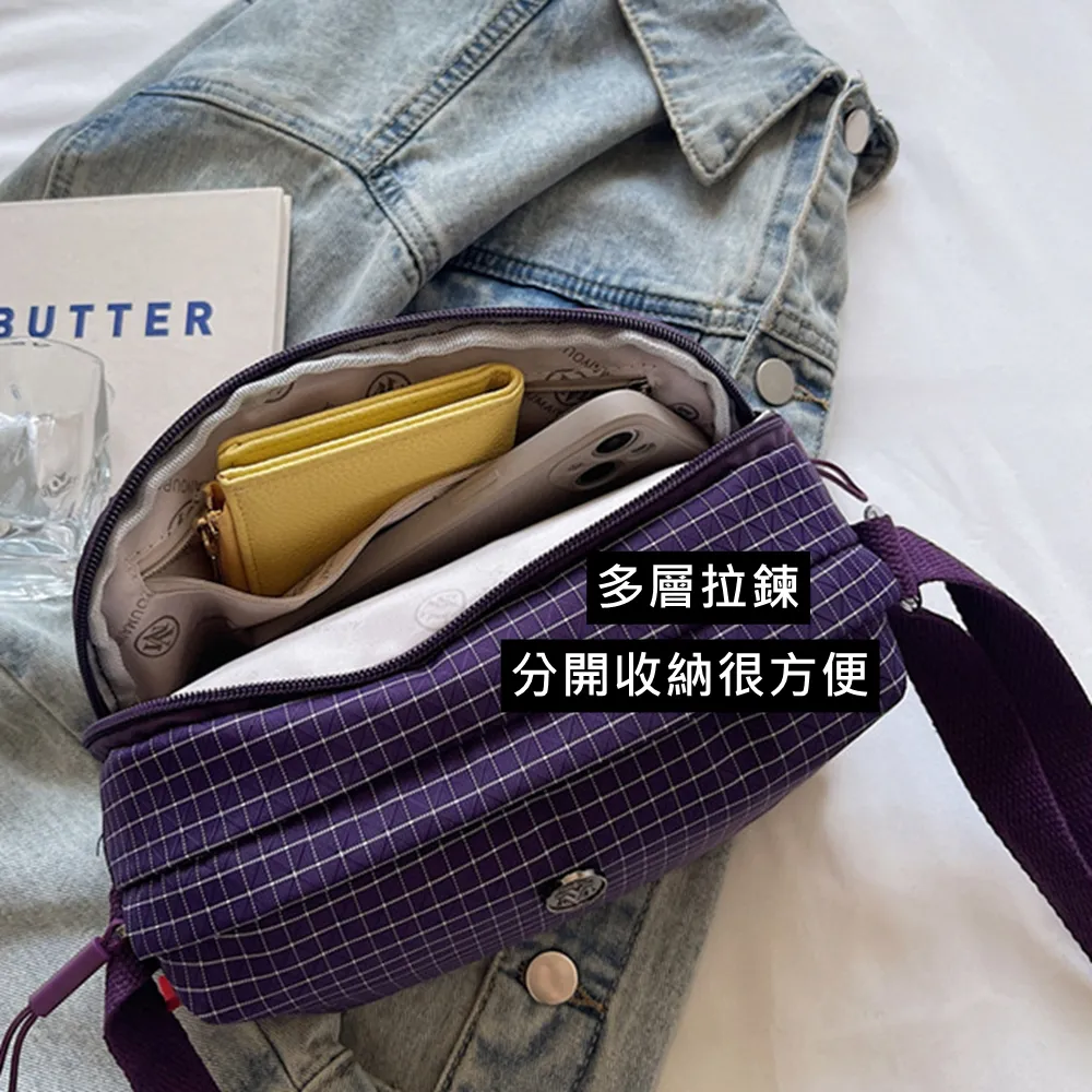 35002 格子尼龍布小包包.百搭男女輕便單間斜背包 | 雨朵防水包包專賣店 35002 格子尼龍布小包包.百搭男女輕便單間斜背包 | 雨朵防水包包專賣店