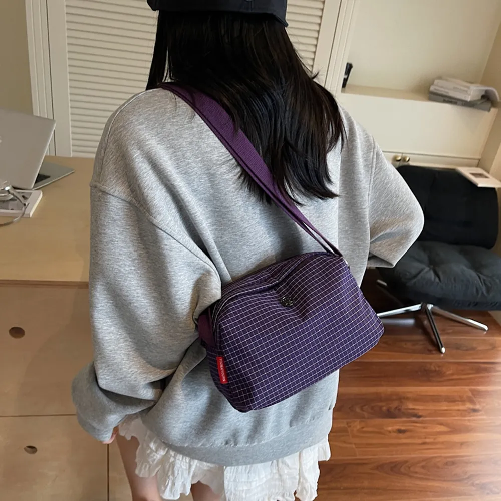 35002 格子尼龍布小包包.百搭男女輕便單間斜背包 | 雨朵防水包包專賣店 35002 格子尼龍布小包包.百搭男女輕便單間斜背包 | 雨朵防水包包專賣店