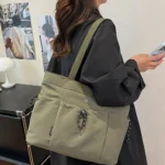 45001 韓版通勤托特包.大容量休閒尼龍肩背包