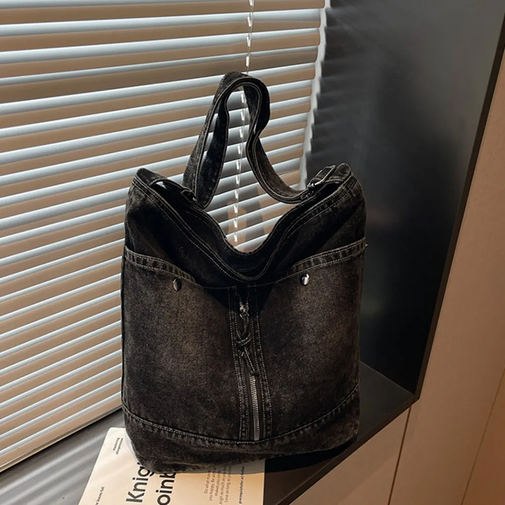 45005 大容量復古撞色托特包.牛仔休閒肩背包 | 雨朵防水包包專賣店 45005 大容量復古撞色托特包.牛仔休閒肩背包 | 雨朵防水包包專賣店