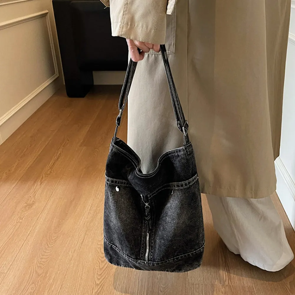 45005 大容量復古撞色托特包.牛仔休閒肩背包 | 雨朵防水包包專賣店 45005 大容量復古撞色托特包.牛仔休閒肩背包 | 雨朵防水包包專賣店