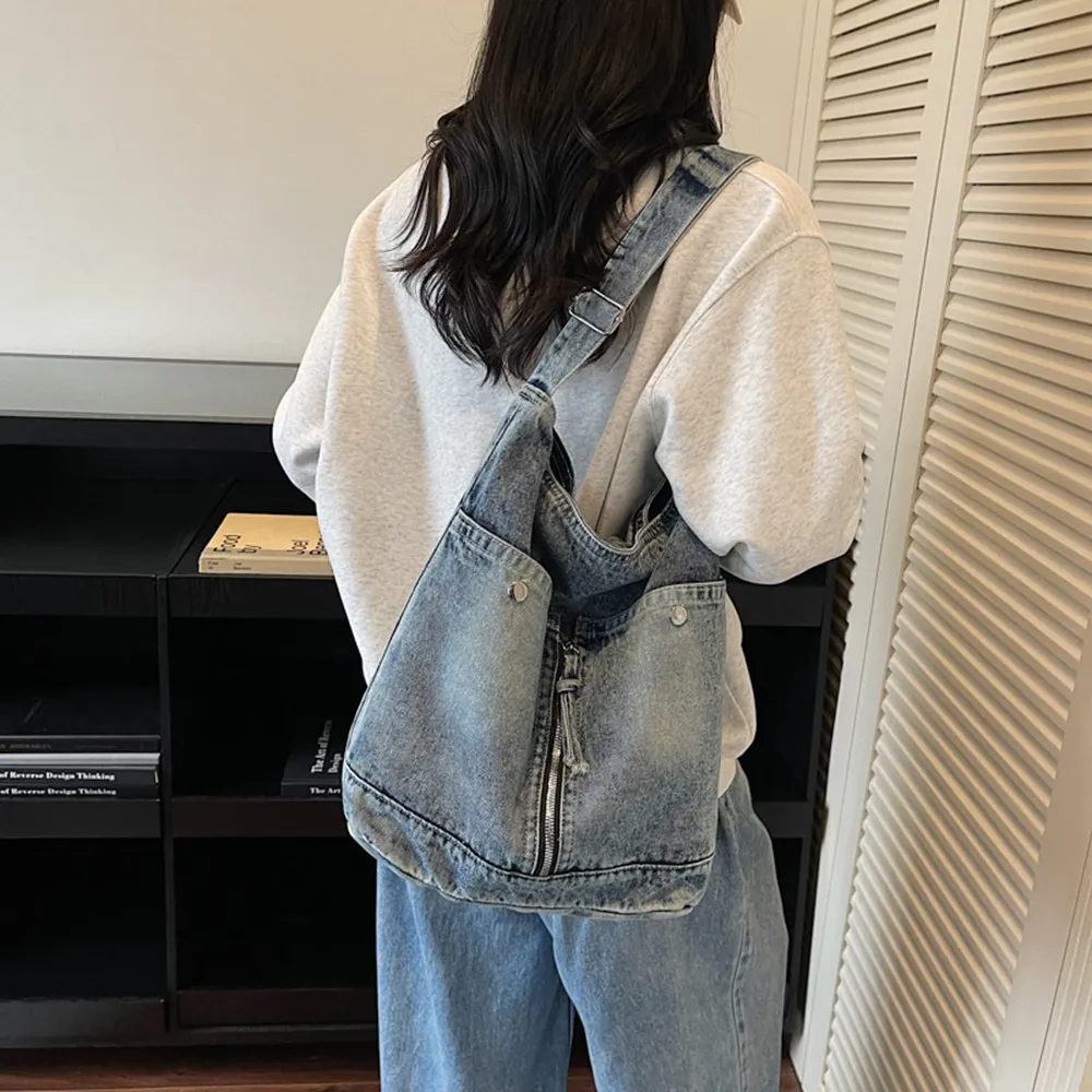 45005 大容量復古撞色托特包.牛仔休閒肩背包 | 雨朵防水包包專賣店 45005 大容量復古撞色托特包.牛仔休閒肩背包 | 雨朵防水包包專賣店