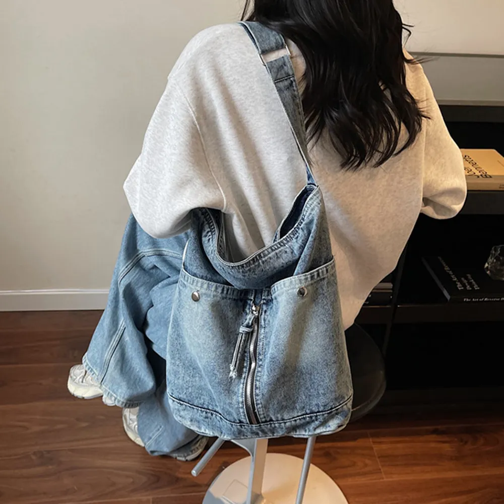 45005 大容量復古撞色托特包.牛仔休閒肩背包 | 雨朵防水包包專賣店 45005 大容量復古撞色托特包.牛仔休閒肩背包 | 雨朵防水包包專賣店