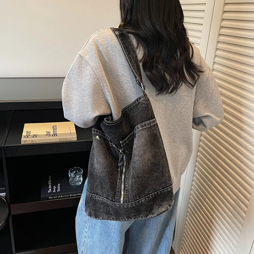 45005 大容量復古撞色托特包.牛仔休閒肩背包 | 雨朵防水包包專賣店 45005 大容量復古撞色托特包.牛仔休閒肩背包 | 雨朵防水包包專賣店