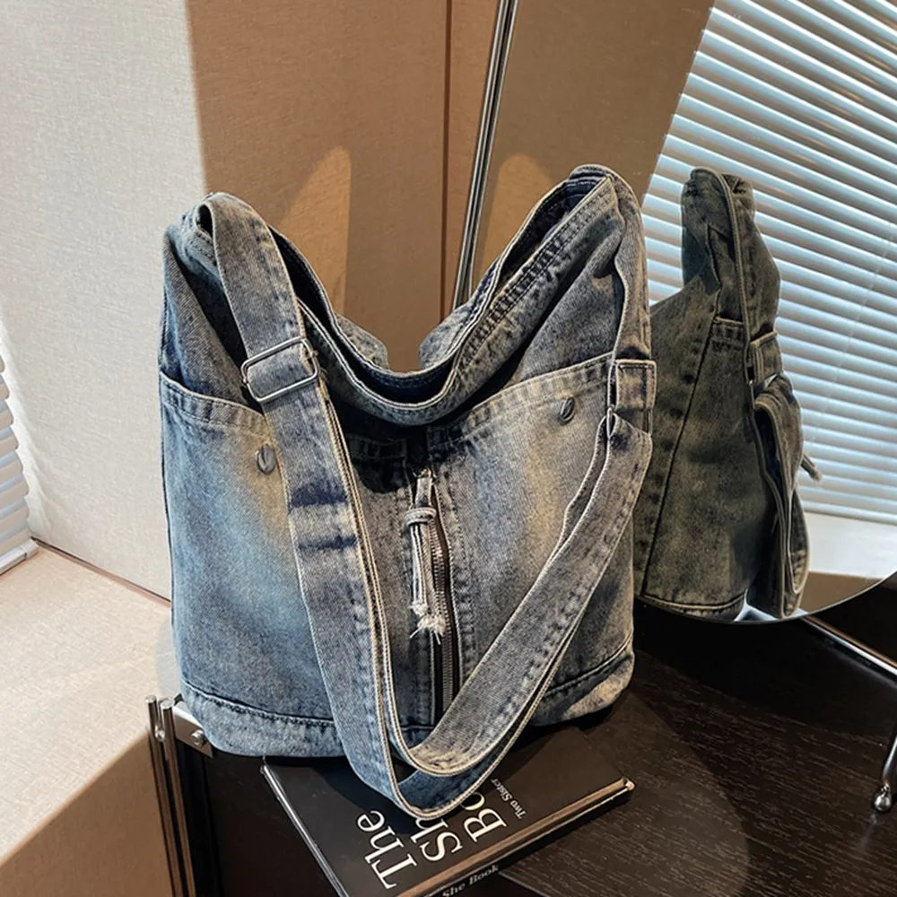 45005 大容量復古撞色托特包.牛仔休閒肩背包 | 雨朵防水包包專賣店 45005 大容量復古撞色托特包.牛仔休閒肩背包 | 雨朵防水包包專賣店