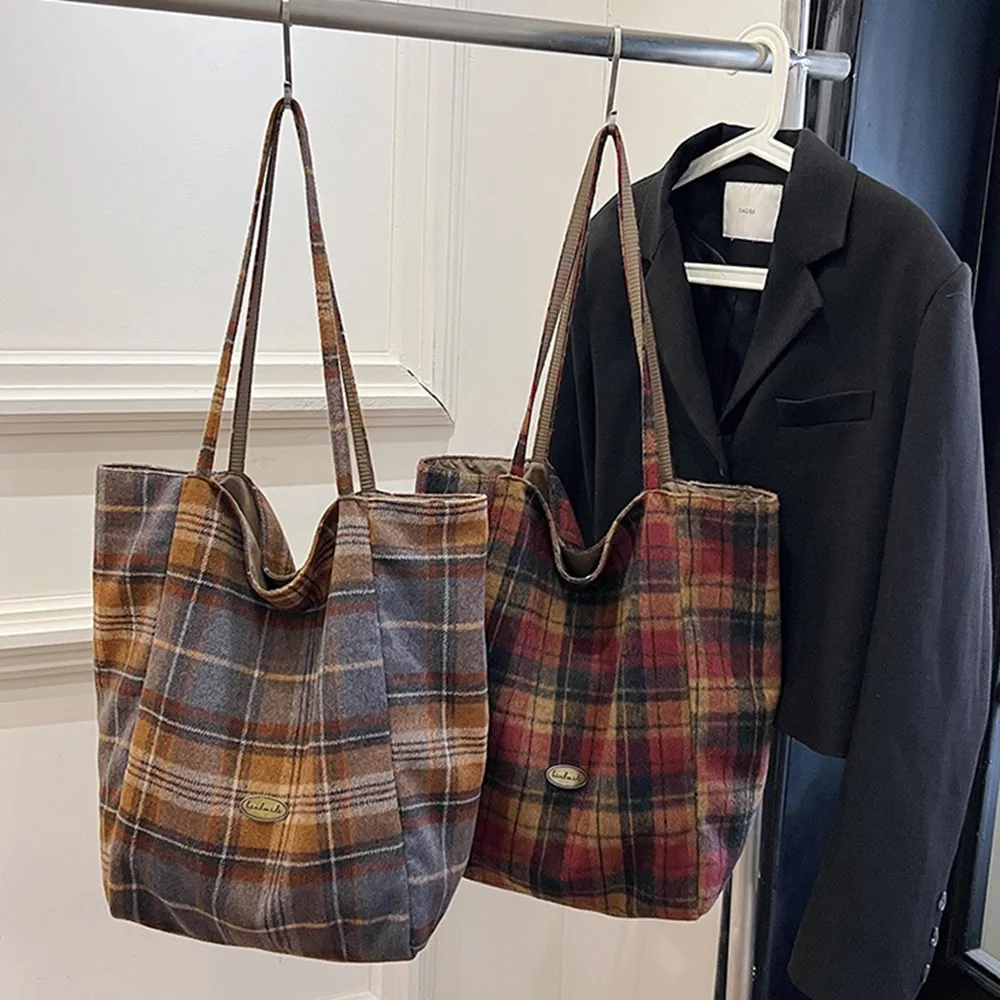 45006 韓版格子托特包.學院風休閒大容量肩背包 | 雨朵防水包包專賣店 45006 韓版格子托特包.學院風休閒大容量肩背包 | 雨朵防水包包專賣店