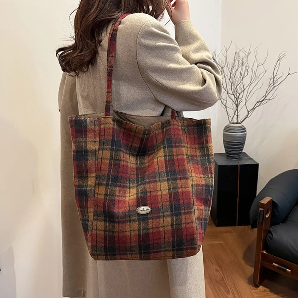 45006 韓版格子托特包.學院風休閒大容量肩背包 | 雨朵防水包包專賣店 45006 韓版格子托特包.學院風休閒大容量肩背包 | 雨朵防水包包專賣店