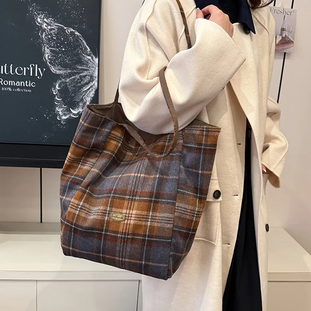 45006 韓版格子托特包.學院風休閒大容量肩背包 | 雨朵防水包包專賣店 45006 韓版格子托特包.學院風休閒大容量肩背包 | 雨朵防水包包專賣店