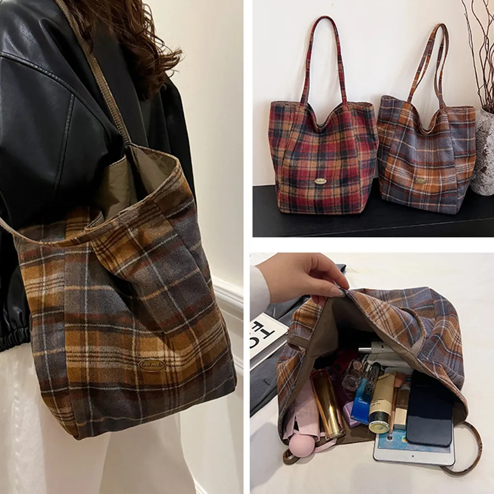 45006 韓版格子托特包.學院風休閒大容量肩背包 | 雨朵防水包包專賣店 45006 韓版格子托特包.學院風休閒大容量肩背包 | 雨朵防水包包專賣店