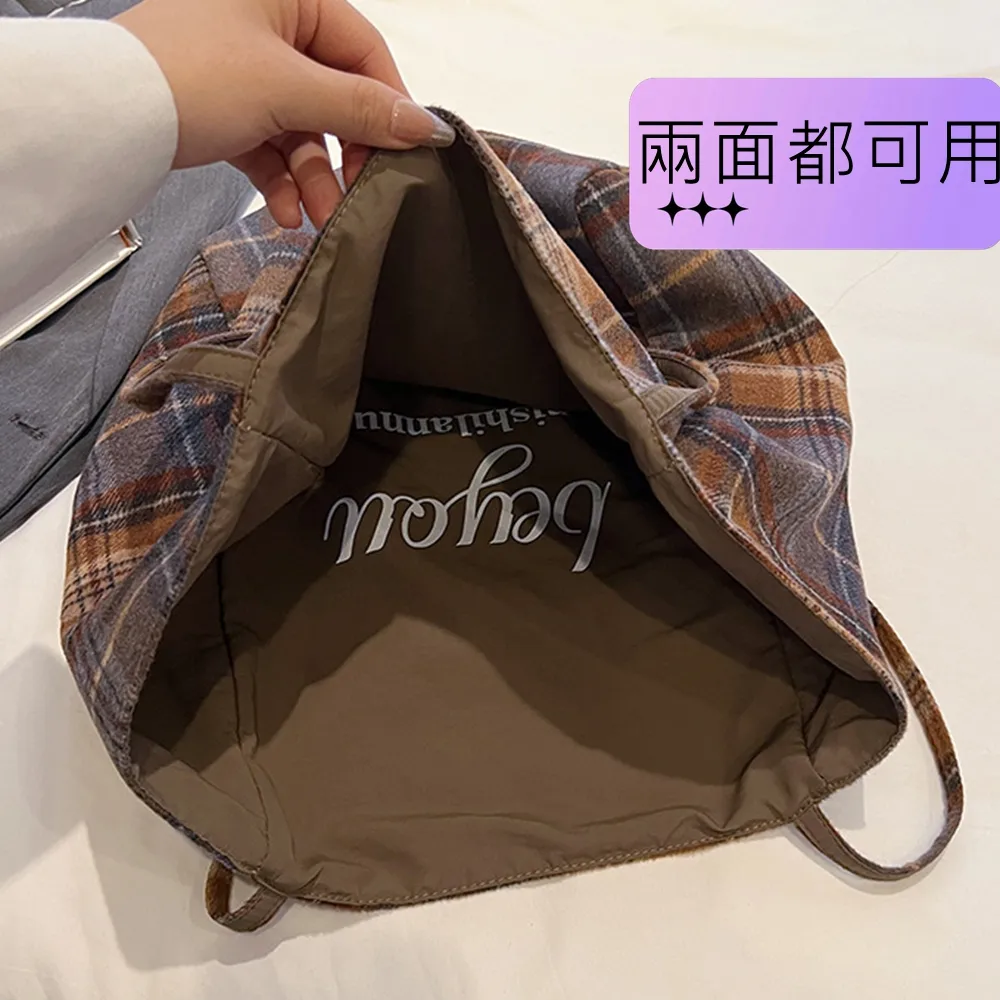 45006 韓版格子托特包.學院風休閒大容量肩背包 | 雨朵防水包包專賣店 45006 韓版格子托特包.學院風休閒大容量肩背包 | 雨朵防水包包專賣店