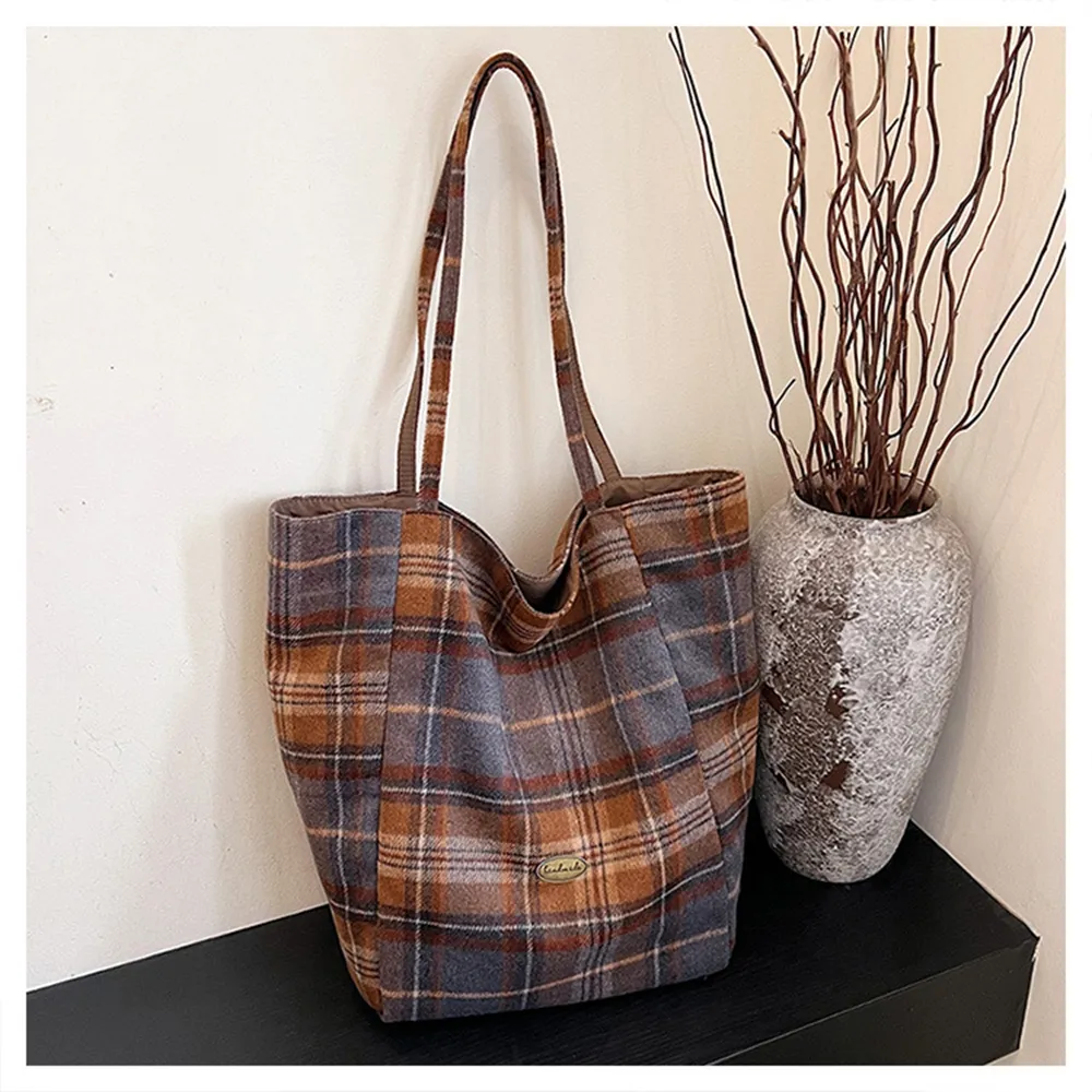 45006 韓版格子托特包.學院風休閒大容量肩背包 | 雨朵防水包包專賣店 45006 韓版格子托特包.學院風休閒大容量肩背包 | 雨朵防水包包專賣店