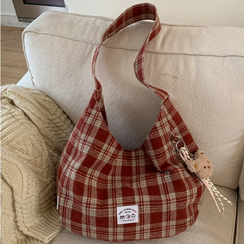 45007 格子大容量休閒水餃肩背包 | 雨朵防水包包專賣店 45007 格子大容量休閒水餃肩背包 | 雨朵防水包包專賣店