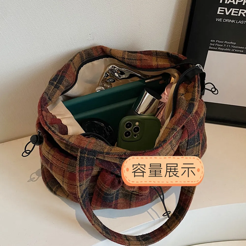 49100 大容量格子慵懶風手提包.肩背包.托特包 | 雨朵防水包包專賣店 49100 大容量格子慵懶風手提包.肩背包.托特包 | 雨朵防水包包專賣店