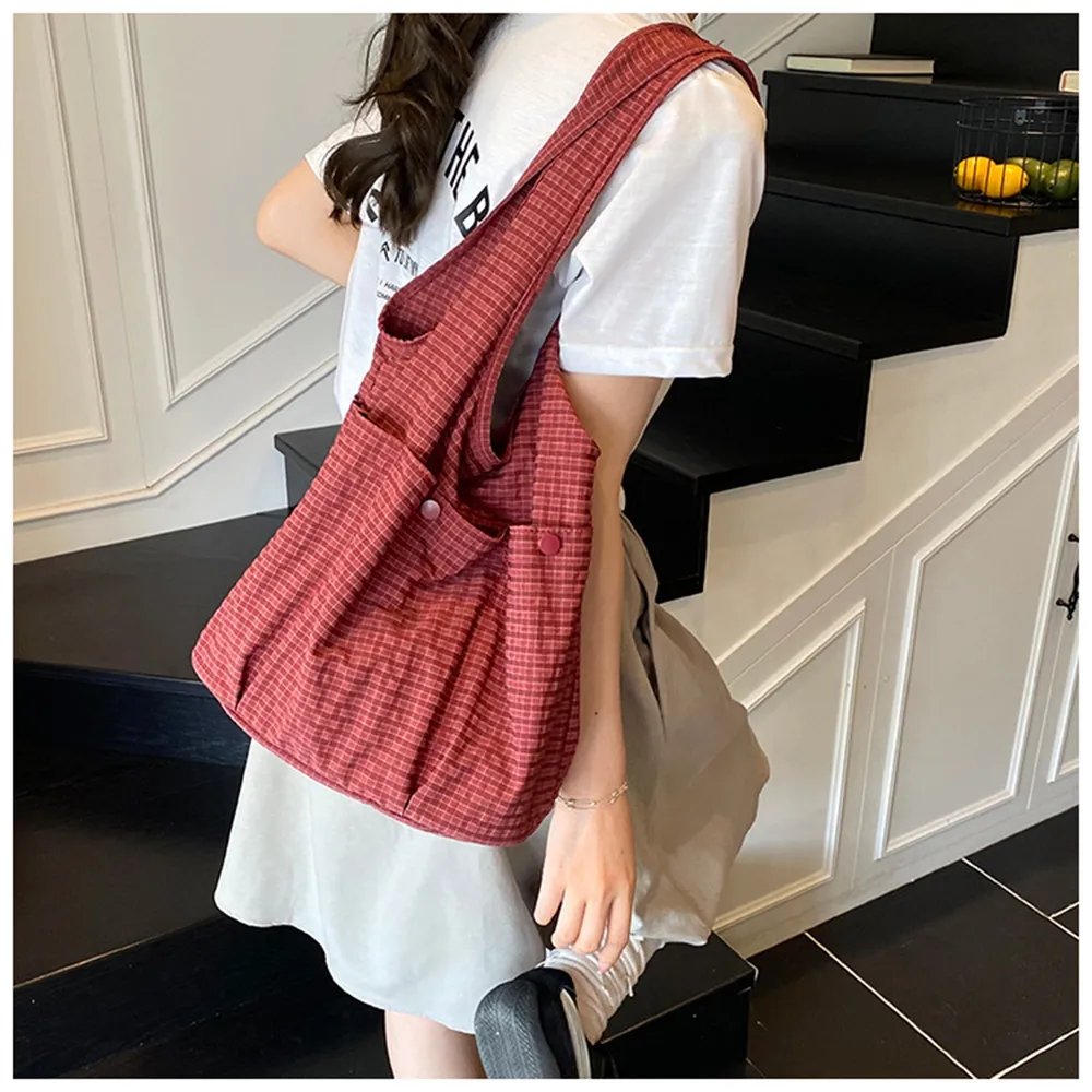 49101 韓系復古格子帆布包.托特包.肩背包 | 雨朵防水包包專賣店 49101 韓系復古格子帆布包.托特包.肩背包 | 雨朵防水包包專賣店