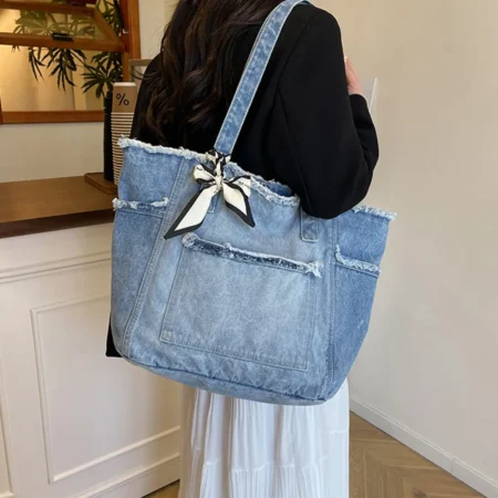 59100 水洗牛仔布托特包.手提包.肩背包