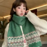 G0009 森林密碼緹花毛線針織圍巾