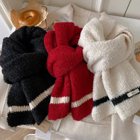 G0010 韓版學院風針織含羊毛圍巾.圍脖