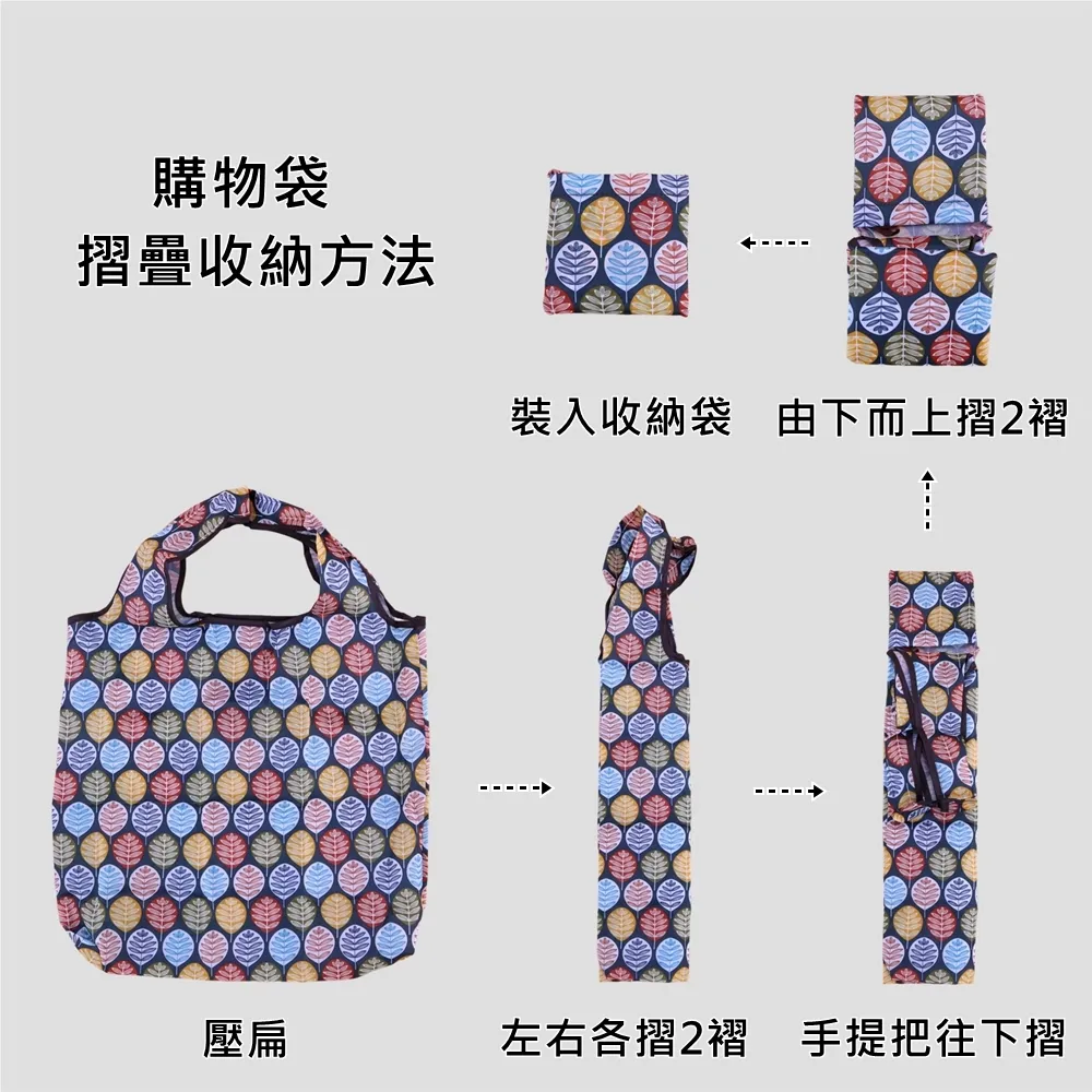 C112 中款環保摺疊購物袋 | 雨朵防水包包專賣店 C112 中款環保摺疊購物袋 - 圖片 11