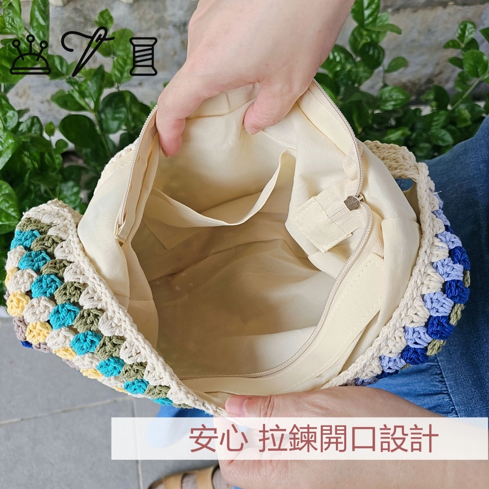 B014 中款日系編織肩背包|手作感棉繩包 度假休閒包 | 雨朵防水包包專賣店 B014 中款日系編織肩背包|手作感棉繩包 度假休閒包 | 雨朵防水包包專賣店