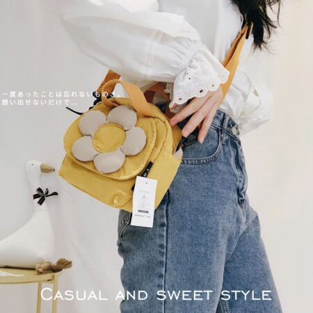 S002 日系花朵方包 甜美手提斜背兩用包 可愛小方包 大小款外出包